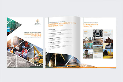 Company profile design for Oriental Shoring Solutions