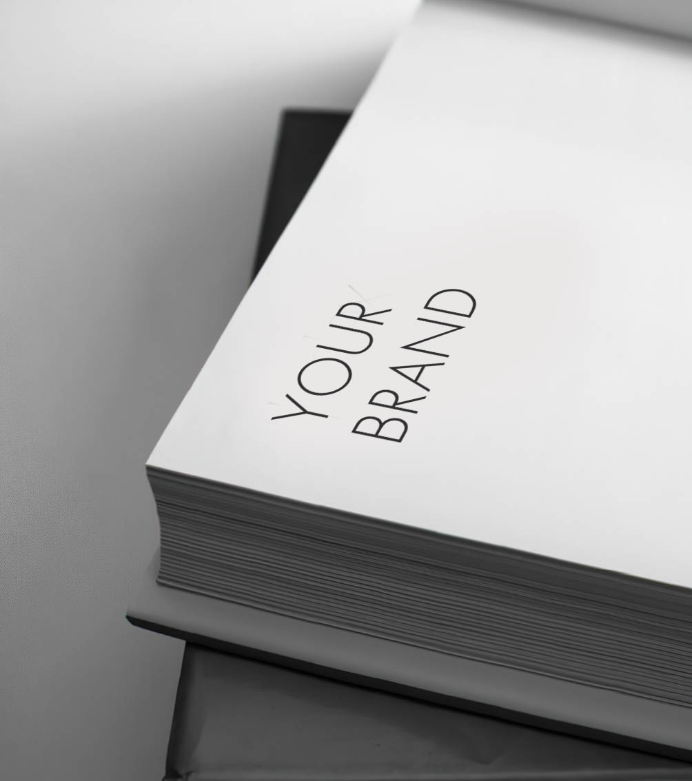 A blank cover with your brand printed